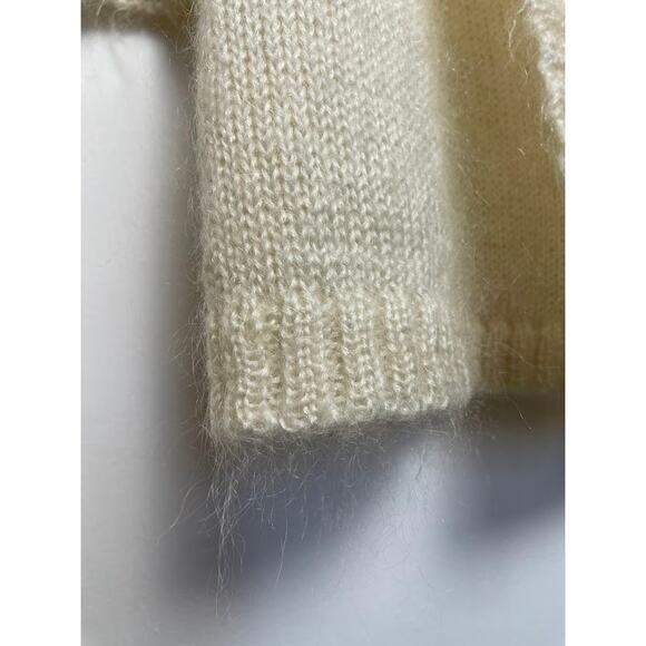 Giorgio Kauten Tricot Cardigan Sweater Womens Size 6 Cream Old Money Classic - Picture 4 of 14